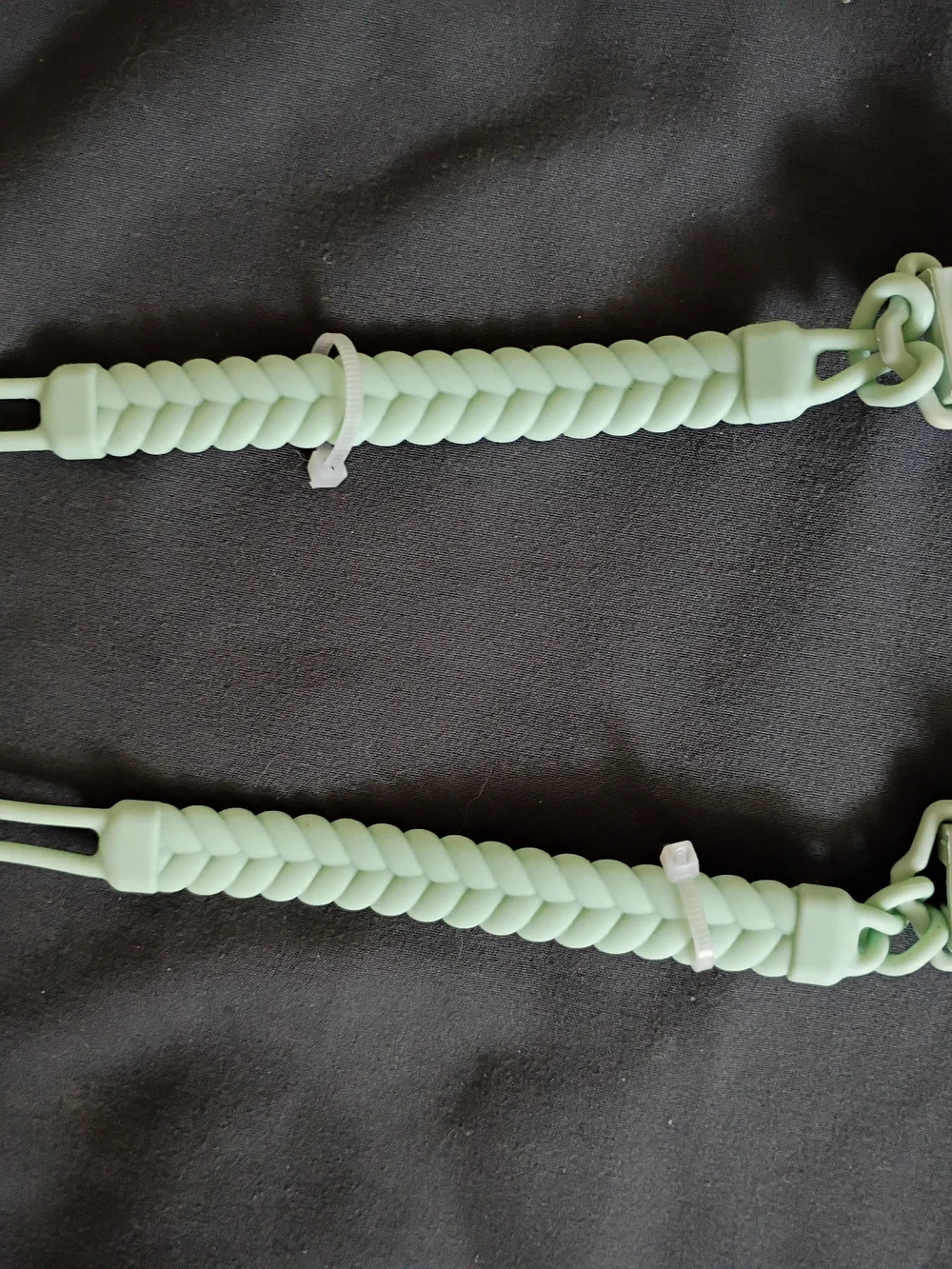 Braided Silicone Bib Strap for Kids - Mint Green